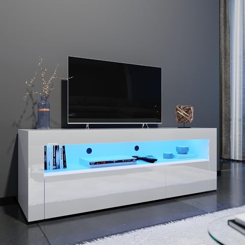 ELEGANT 120cm LED TV Stand Cabinet for 32-50 inch 4k TV, High Gloss Finish