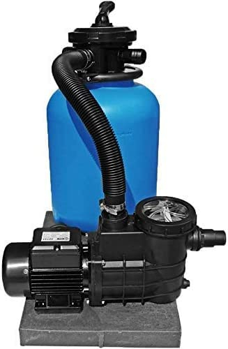 well2wellness pool sandfilteranläggning Bali Ø 400 mm med filterpump Aqua Plus 8 – poolfilter för simbassäng upp till ca 60 m² av