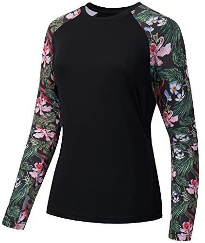 Bassdash Damen Rash Guard UPF 50+ UV Sonnenschutz T-Shirt Langarm Angeln Wandern Performance Shirts