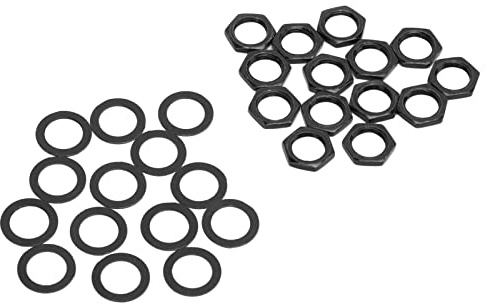 M9 Muttern-Kit, verschleißfeste Metallscheibe für E-Gitarren-Bass(Schwarz)