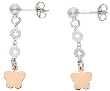 JuwelmaLux Ohrhänger 925/000 Sterling Silber bicolor JL47-06-0039