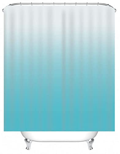 EHOMERY Tenda da Doccia Ad Ombrello Tenda Bagno Portatile per Adulti Design Monocromatico Tenda Doccia X Vasca Tende Bagno A Vetro Polyester Blu con 12 Anelli di Sospensione, 120X180Cm