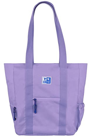 Oxford B-Trendy, Bolso Tote de Hombro o Bandolera, 38cm, Bolsillo Acolchado para Portátil, Poliéster Reciclado RPET, Color Lavanda