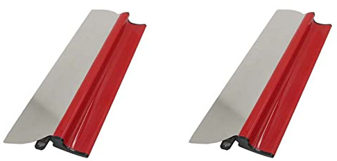 2 espátulas de alisado de paneles de yeso para cemento y hormigón, herramientas de enlucido de pared de 40 cm, herramienta de espátula de acabado
