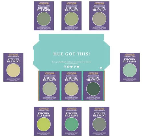 Rust-Oleum Kitchen Wall Tile Paint in Satin Finish – Rich Greens Tester Box