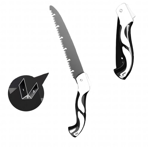 Sega a mano pieghevole per esterni, con chiusura di sicurezza, sega per legno per giardino, campeggio, alberi e caccia, lunghezza: 210 mm