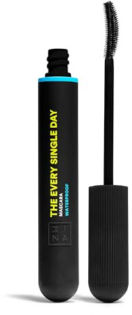 3INA - The Every Single Day Mascara Waterproof - Wimperntusche Schwarz | Wimperntusche Lange Wimpern - Volume Länge Kurve Mascara - Sanduhrbürste Wimperntusche für Empfindliche Augen