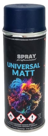 VE-INDUSTRIES Lackspray nach RAL Spraydose 400ml Buntlack für Holz, Metall (Ezianblau - RAL5010)