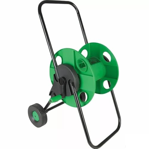 60m Garden Hose Pipe Reel Holder Trolley Cart 60M Capacity Portable Free Standing Hosepipe Storage Rack Outdoor (Hose Trolley)