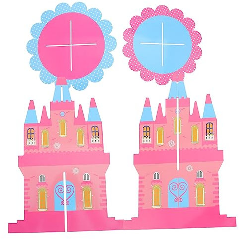 FELTECHELECTR 1pezzi Torre Portacupcake Forma Di Castello Supporto Per Dessert Due Per Feste Matrimoni e Buffet Vassoio Decorativo Per Torte e Snack
