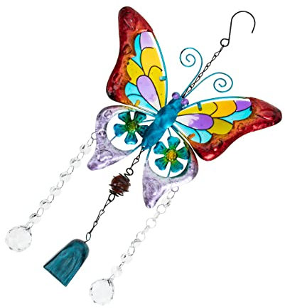 Happyyami Campana Vento Decorativa Metallo Design Pendaglio Da Appendere Per e Casa Suono Rilassante e Decorazione Per Esterni e