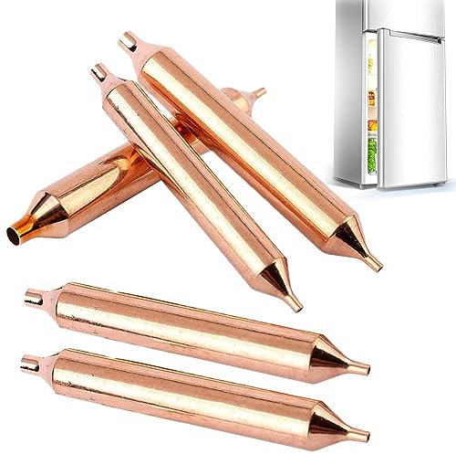 5 Piezas de Filtro de Refrigerador de Cobre Secador,19 Mm x 127 Mm Accesorios Frigoríficos Congeladores Atrevidos y Alargados, Filtros de Refrigeración para Refrigerador Filtro de Cobre Secador