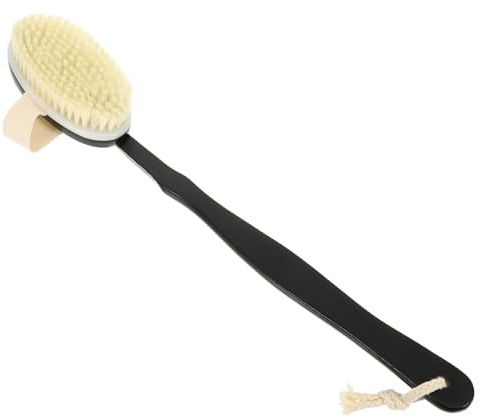 FRCOLOR Spazzola per Doccia Manico Curvo in Nylon e Pp, Esfoliante per Pulizia Corpo Completa, per Lavare la Schiena Sotto la Doccia