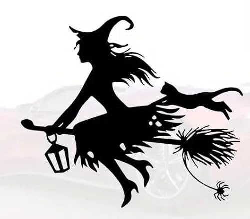 Pegatina Promotion Hexen auf dem Besen Katze Spinne Witch Aufkleber Sticker Autoaufkleber Farbe &Größe wählbar Auto Tuning