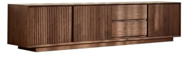 LAPADULA Meuble TV en bois massif noyer 200 x 40 x 45 cm