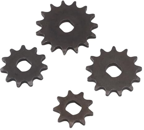 Funien Motor Chain Wheel Sprocket, 4PCS T8F 15T 13T 11T 9T H Hole Metal Engine Chain Pinion Replacement, Dependable Strength and Reliability for Mini Dirt Bikes, Electric Scooters,