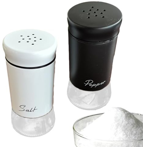 Spargitore sale e pepe, 2 pezzi - dispenser di spezie, per appartamento, tavolo da pranzo, terrazzo, colazione, picnic, ufficio, pranzo, buffet ristorante