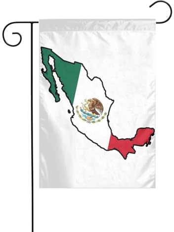 Bandiera del Messico Stampa Piccola Bandiera di Natale Giardino Bandiere Doppio Lato Decorazione di Prato di Natale Per Cortile Esterno