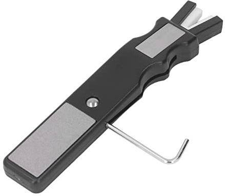 ZDETGU Afilador de Patines de Hielo, Herramienta de Molienda de Cerámica para Bordes, Piedra de Esmeril para Patinar y Afilar, Diseño Portátil para Uso en Movimiento
