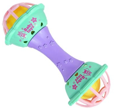 Babyskallor – färgglada 6x15,1 cm småbarnsgreppleksak, säker ABS-silikon Sensorisk Maracas-bitring, lätt handkoordinationsaktivitetsset Tidig inlärning | Spädbarn Leksak för utveckling Tillväxt och