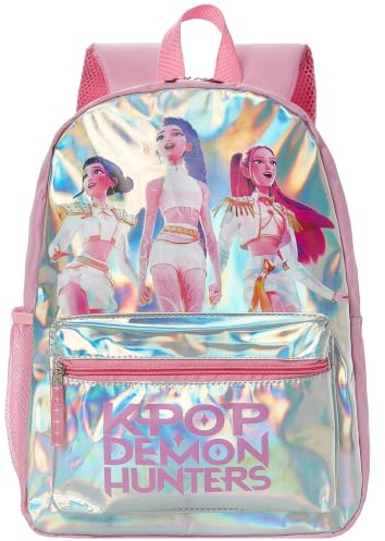 KPop Demon Hunters Girls Backpack, Huntrix Kids School Bag, One Size Purple