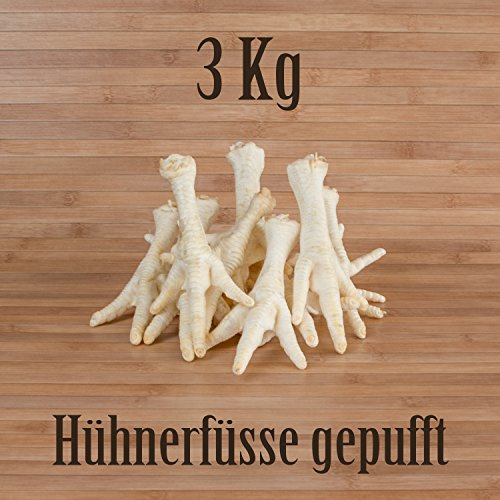 Hunde Design 3 Kg Hühnerfüße gepufft mit Honig - wie Schweinenase Honignase Kauartikel Kausnack