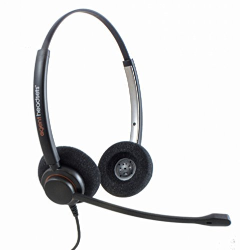 Professional Double Ear Noise Cancelling Call Centre/Office Headset with 2.5mm adapter cable for Cisco SPA: 303, 501G, 502G, 504G, 508G, 509G, 525G 512G, 514G, 525G2