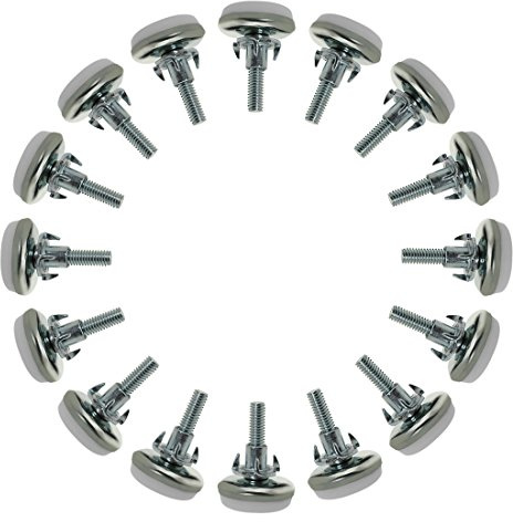 sourcing map 16Stk. Verstellbare Möbelfüße Nivellierfüße M6 x 25 x 30mm | Einstellbare Richtmaschine, für Möbel Tischbein