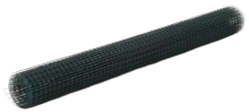 vidaXL Hönsnät stål med PVC-beläggning 10x1,5 m grön
