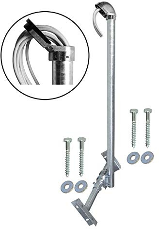 Premium X Basic X120-48F SAT TV Dachsparrenhalter 120cm voll feuerverzinkt Aufdach Sparren-Halterung für Satellitenschüssel + UKW LTE-Antenne | ALU-Mastkappe Sparrenbefestigung