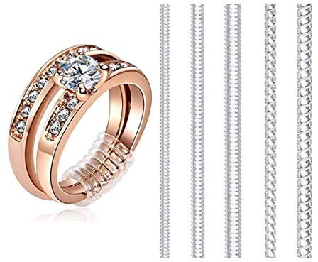 IME Ring Size Adjuster for Loose Rings Invisible Transparent Silicone Guard Clip Jewelry Tightener Resizer 5 Sizes Fit Almost Any Rings