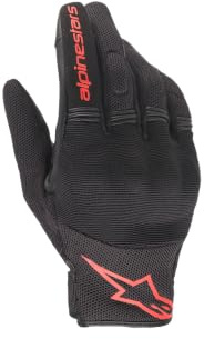 Motorradhandschuhe Alpinestars Copper Gloves Black Red Fluo, Black/RED/Fluo, L | Atmungsaktiv