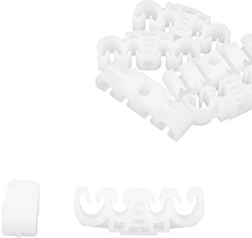 X AUTOHAUX 5stk. Benzinleitung Halter Klipp 50x16,5mm Für Volkswagen | Material: Kunststoff, 4 Wege, Für Auto, Schlauchgröße: 7,8mm/5,7mm, Montageloch: 6mm.