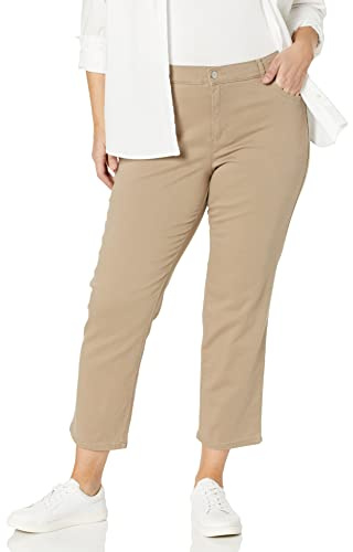 Gloria Vanderbilt Amanda Jean Classique Taille Haute fuselé pour Femme, Coupe Standard, Noisette, 42 Court