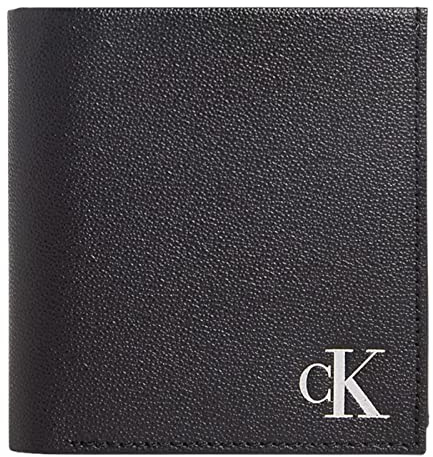 Calvin Klein Jeans Mono-Geldbörse für Herren, klein, dreifach gefaltet, Schwarz, Einheitsgröße