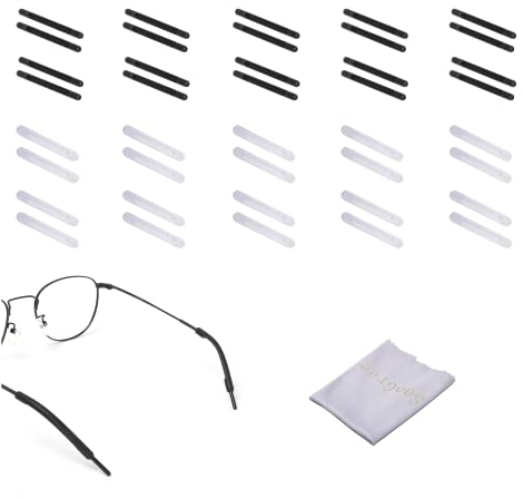 Brillenband und Ohrbügel, SooGree 15 Pack Silikon Elastisch Sport Brillenband mit Ohrengriff Haken, 4 Ohrbügel, Medium