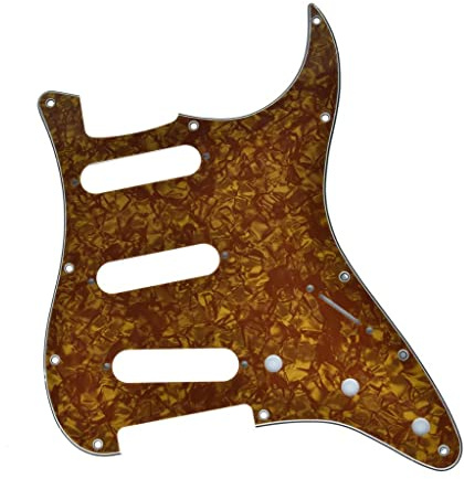 KAISH 11 Loch ST/Strat Style Pickguard SSS Pick Guard für USA/Mexico Stratocaster/Strat Gold Pearl