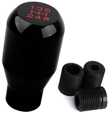 gluttonous Pomo para Palanca de Cambio Universal 5 Marchas para Coche-Negro