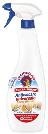Chanteclair - Anticalcaire universel avec vinaigre blanc, idéal contre le calcaire sur acier, robinets et céramique, force et hygiène - 12 flacons de 625 ml (Choix aléatoire entre nouveau et précédent