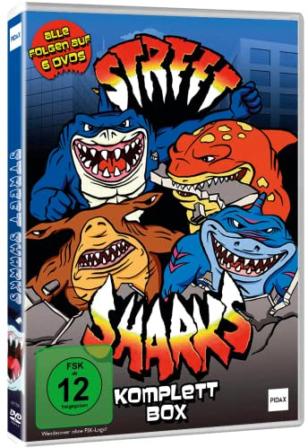 Street Sharks Komplettbox - Tauche ein in ein actionreiches Abenteuer mit den coolsten Haien der 90er Jahre - Action Zeichentrick-Serie - Pidax Animation [6 DVDs]