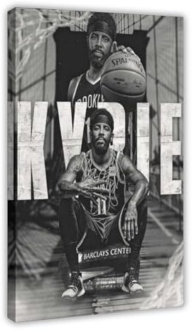 GeDiz Kyrie Irving Brooklyn Onkel Drew Poster Netz-Basketball-Poster Leinwand Poster Wandkunst Dekor Druck Bild Gemälde für Wohnzimmer Schlafzimmer Dekoration Rahmenstil 60 x 90 cm