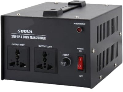 Transformador de elevación de 220V a 110V, 120V a 230V, transformador de potencia, enchufe reductor para electrodomésticos,500VA