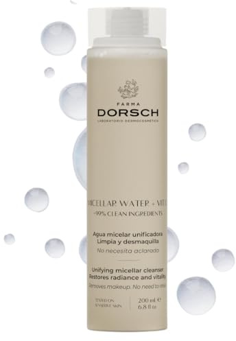 FARMA DORSCH - Agua Micelar con Vitamina C | Micellar Water | Limpieza Facial Profunda, Hidratante y Antioxidante | Tonifica, Unifica y Revitaliza la Piel | 200 ml