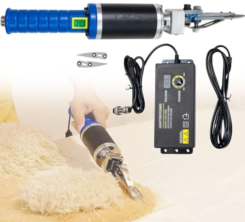 Oiyekntd Elektrische Tufting Teppich Schere, Gravur Trimmen Modellierung Schere, Tufting Zubehör für das Schneiden von Stoff Handwerk, 0~4000rpm Einstellbare Geschwindigkeit Stoff Cutter