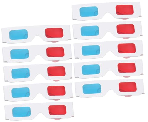 HOMSFOU 10stücke Brille Rot Blau Für Filme Tragbar Leicht Für Spiele Dvds Requisit