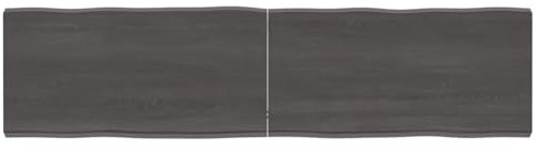 BaraSh Tischplatte 160x40x(2-6) cm Massivholz Behandelt Baumkante Stabile Tischplatte DIY Schreibtischplatte Bürotischplatte