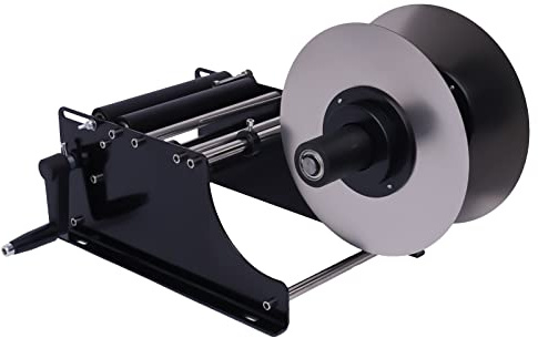 CLEADONG MT-30 Etikettiergerät Für Runde Flaschen, Gläser Oder Zylinder, Ettikettiergeraet Manuelle, Freistehend Etikettenapplikator 10-30 Pro Minute 42 * 25 * 28cm Schwarz