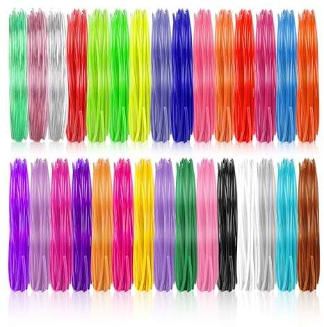 PLA 3D-Stift-Filament 150m 30 Farben 5 Meter 3D Druck Stift PLA Filament 1.75mm für 3D-Stift und 3D-Druckstift Geeignet für alle Hochtemperatur-Druckstifte