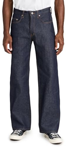 Naked & Famous Denim Men's Strong Guy Dirty Fade Selvedge Jeans, Indigo, 31
