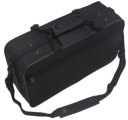 Schwarzer Klarinettenkoffer aus Canvas, Tragbar, Stoßfest | Klarinetten Gigbag, Verschleißfeste Ausführung, Stilvolle Optik, Leichter Instrumentenbeutel